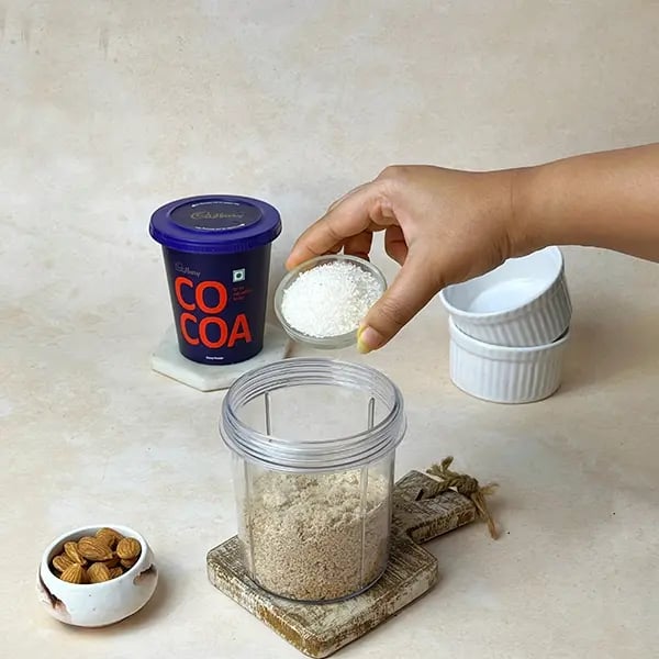 Homemade Cocoa Almond Nutella-Add sugar for sweetness