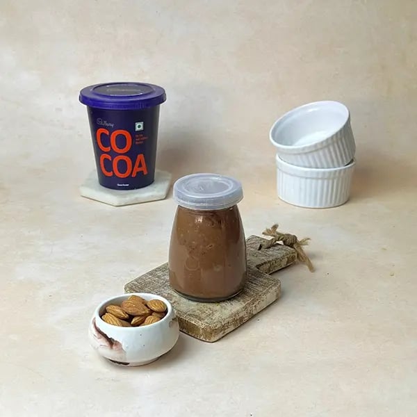 Homemade Cocoa Almond Nutella-Store the chocolate