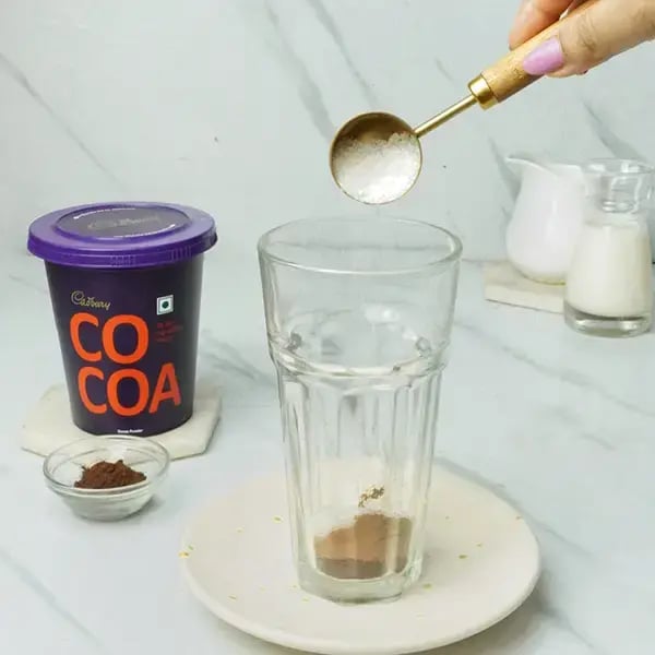 Iced Mocha Cocoa Shake - Add sugar
