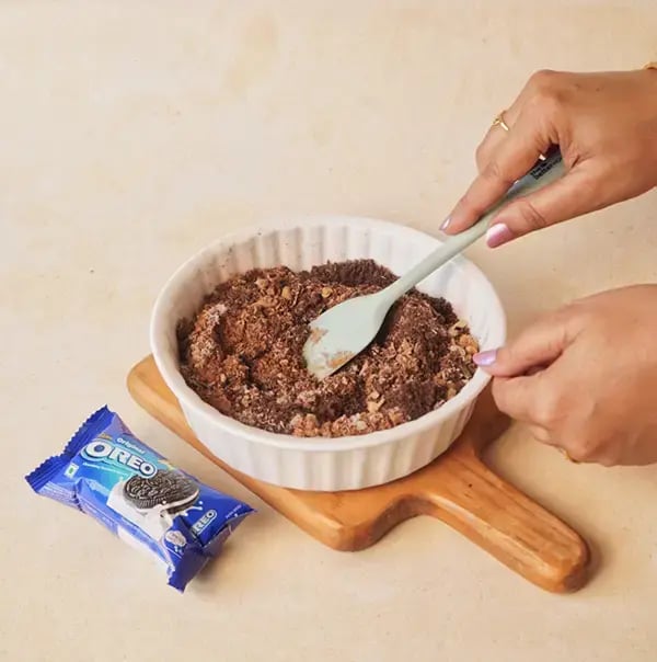Instant Oreo Chocolate Ladoo For Raksha Bandhan - Add a bit more condensed milk