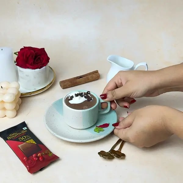 Italian Style Bournville Chocolate Chaud - Whipped Cream Dollop