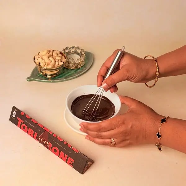 Kaju Barfi Chocolate Bonbons: A Diwali Mithai Fusion For Gifting - Melting Chocolate Bowl