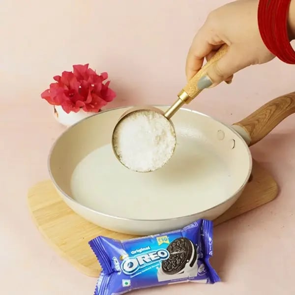 Karwachauth Special Oreo Coconut Halwa Mithai For Fasting - Add desiccated coconut