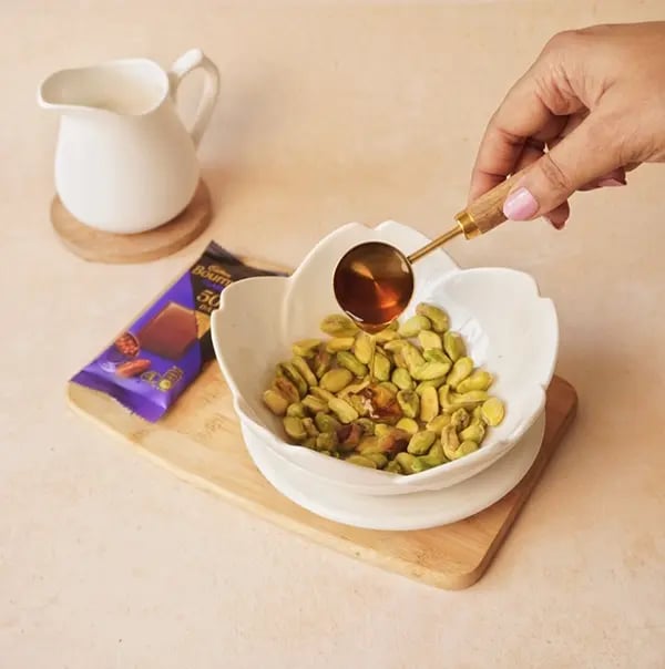 Kunafa Chocolate Chia Pudding with Bournville-Once soaked gently rub