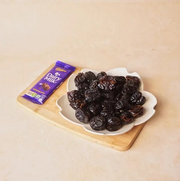 Kunafa Chocolate Dates with Cadbury Dairy Milk-Slit the dates