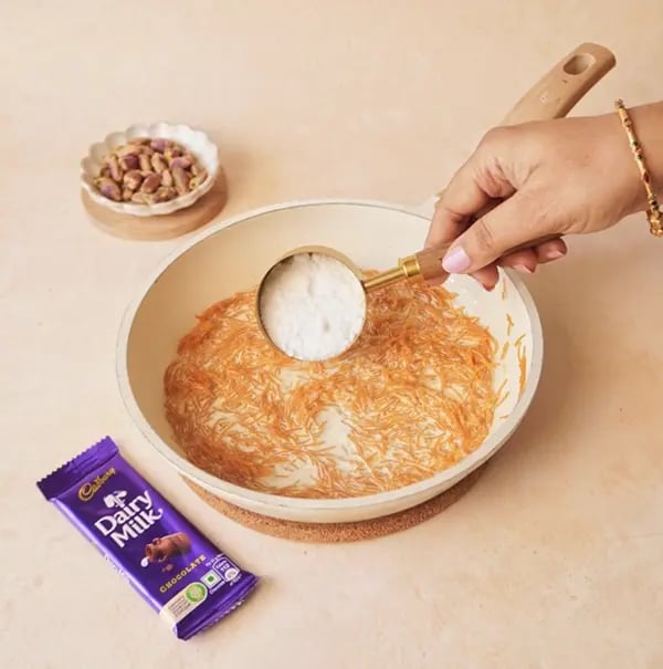 Kunafa Chocolate Dates with Cadbury Dairy Milk-Add sugar as per taste