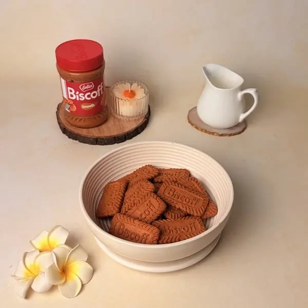 Lotus Biscoff Modak For Ganpati Bappa - Blending Biscoff Biscuits