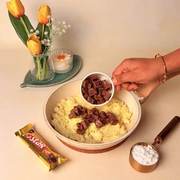 Mawa Kheer Caramel Fudge: A Classic Navratri Dessert Recipe - Adding Sugar Chocolate