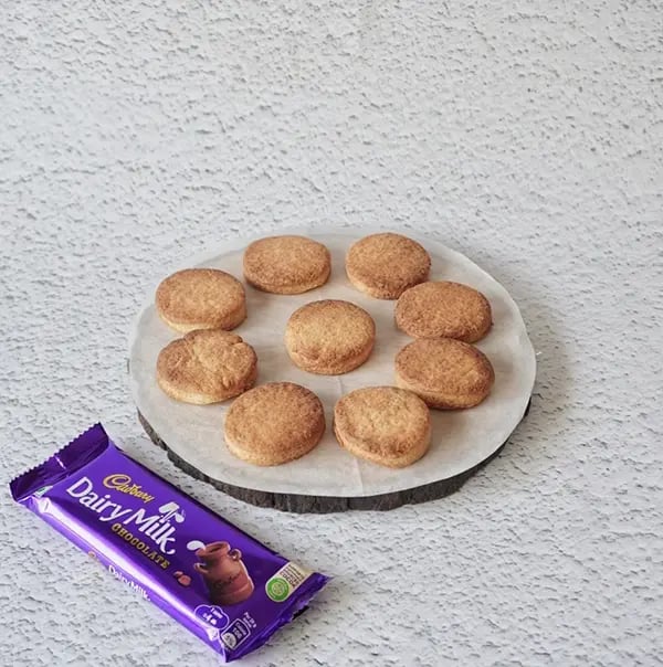 Mini Egg Nest Sugar Cookies with Dairy Milk And Gems-Preheat the oven to 180 C and bake for 10 minutes