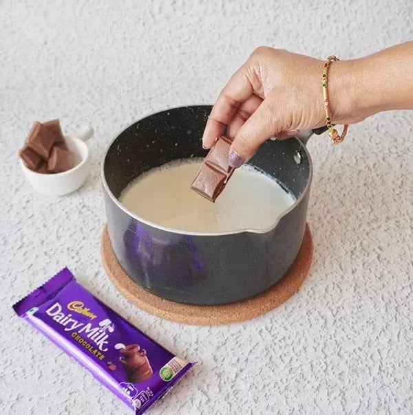 Mocha Hot Chocolate with Almonds & Dry Fruits - Add Dairy Milk chocolate