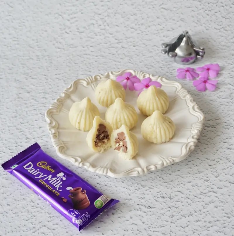 Modak with Daiy Milk Chocolate Filling Recipe