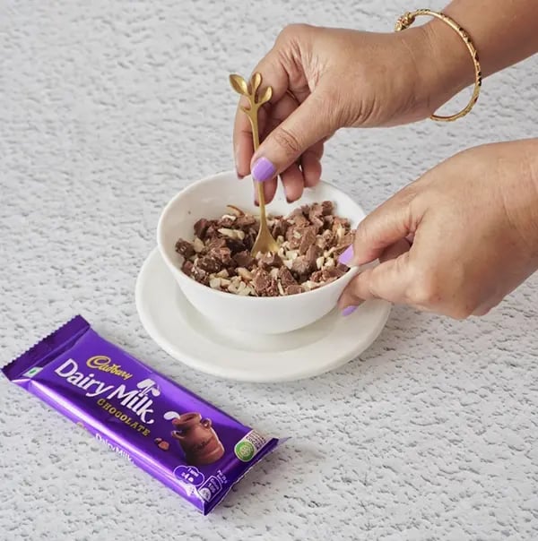 Modak with Dairy Milk Chocolate Filling-In a bowl, combine finely chopped nuts