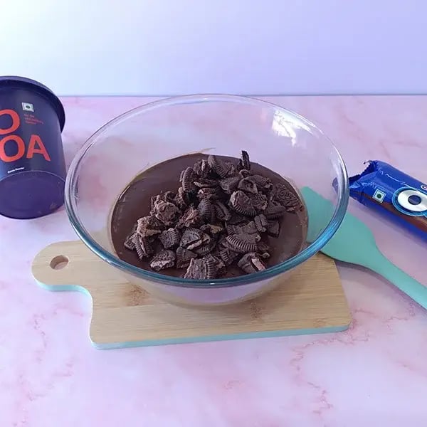Moist Oreo Chocolate Cake - Add crushed up Oreo biscuits