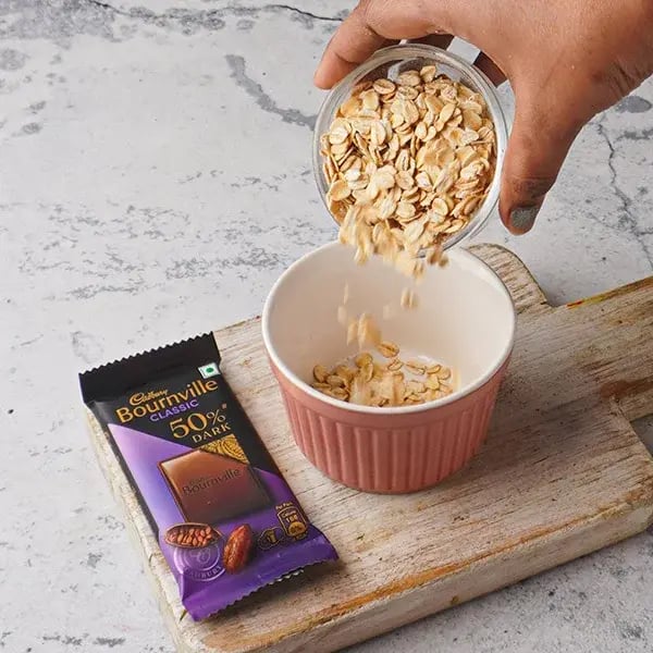 No Flour Chocolate Cookies - Add oats