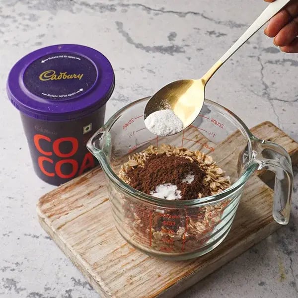 Oats Chocolate Muffins - Add baking soda