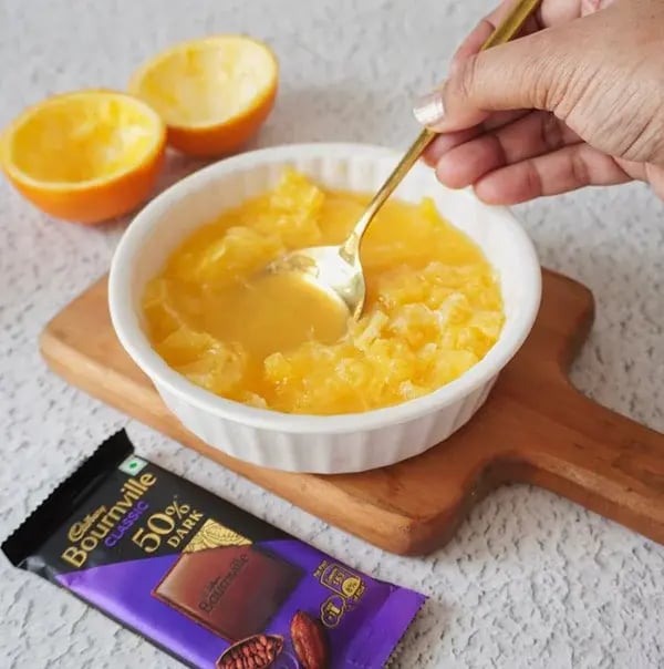 Orange Chocolate Mousse with Pistachio - Muddler to release the juice