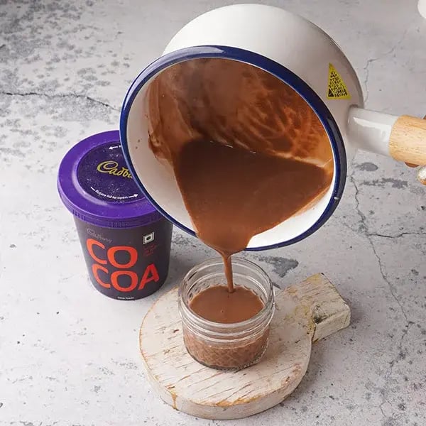 Orange Chocolate Panna Cotta - Pour it into a cup