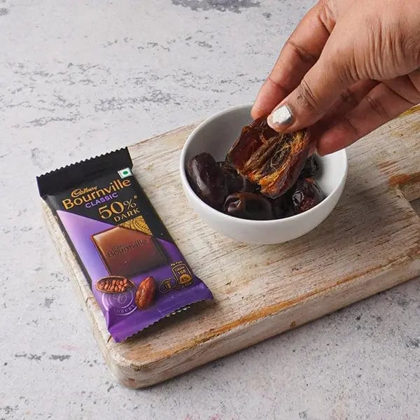 Orange Chocolate Stuffed Dates - Remove the seeds