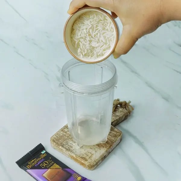 Oreo And Bournville Greek Yogurt Phirni-Soak basmati rice for 1 hour