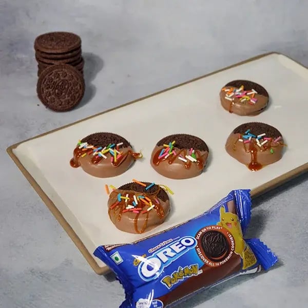 Oreo Caramel Chocolate Dipped - Decorate as preferred