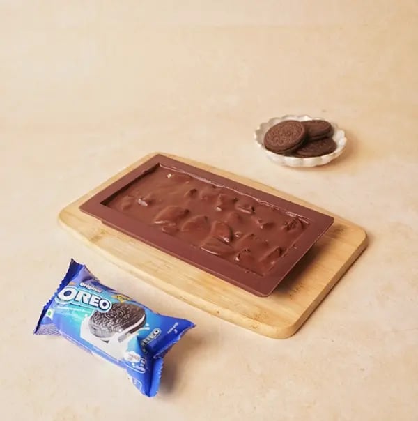 OREO Chocolate Bar with Cadbury Dairy Milk-After the chocolate has set