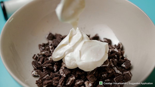 Oreo Croissant Recipe - Cream Mixed Thoroughly