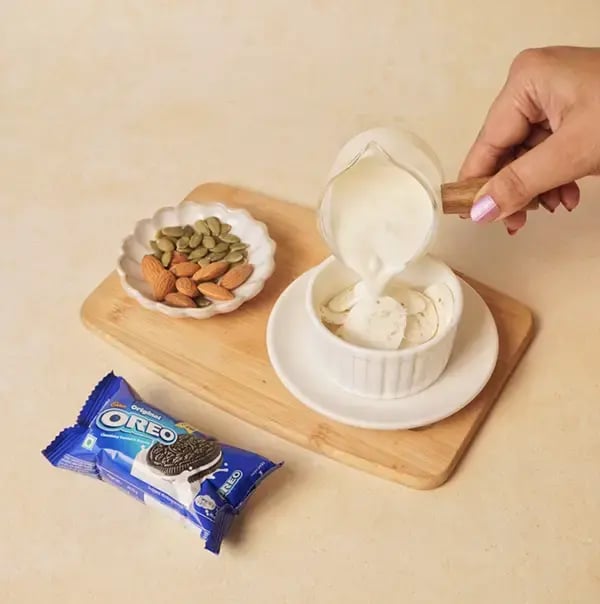 Oreo Dessert For Raksha Bandhan - Whisk or beat the mixture