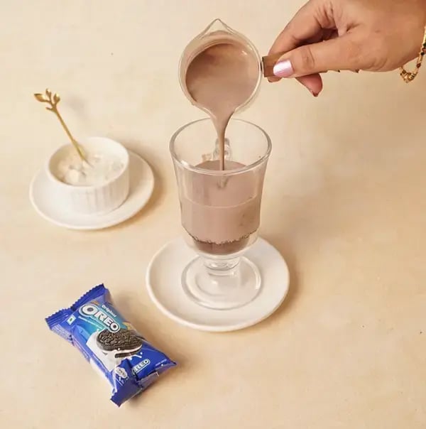 Oreo Dessert For Raksha Bandhan - Take the serving glasses