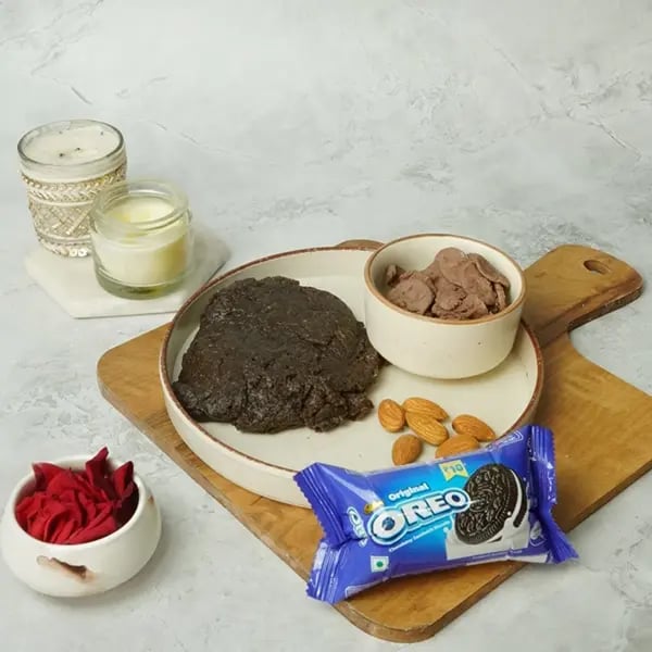 Oreo Diya Sweet For Diwali-transfer it to a plate