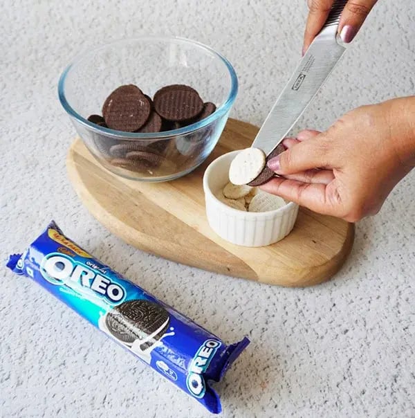 Oreo Frost Cups - Grind the cookies