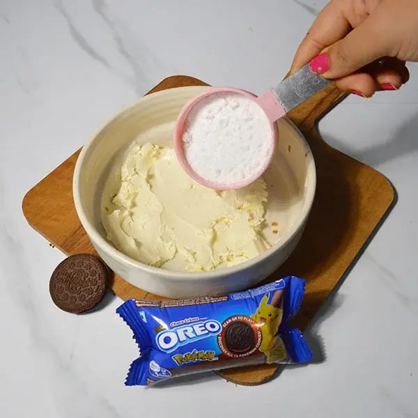 Oreo Frozen Brownie Delight - Add cream cheese