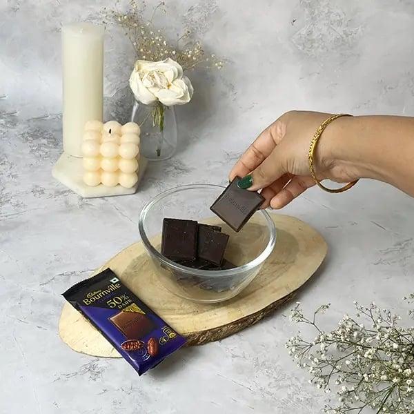 Oreo Heart Bournville Truffles-Melt Bournville chocolate