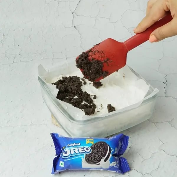 Oreo Ice-cream Sandwich Cake-Refrigerate it