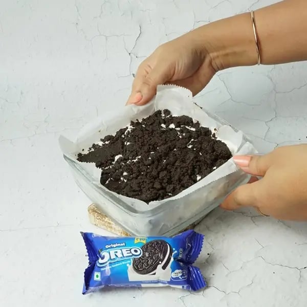 Oreo Ice-cream Sandwich Cake-Add a vanilla ice cream layer