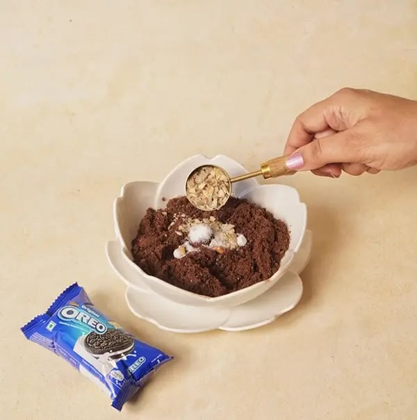 Oreo Lunch Box Cake For Friendship Day - Fold in chopped nuts such as walnuts or almonds