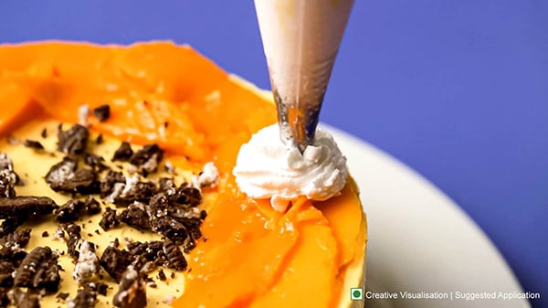 Oreo Mango Cheesecake Recipe - Whipped Cream Swirls