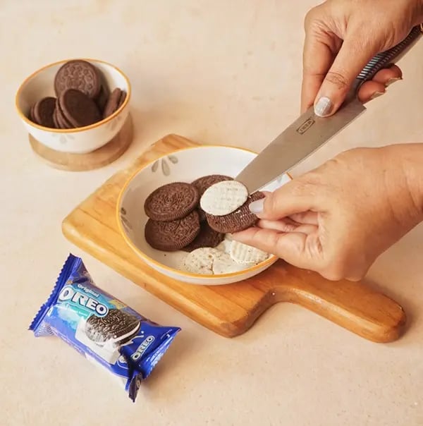 OREO McFlurry-Separate the cream filling from the Oreo cookies
