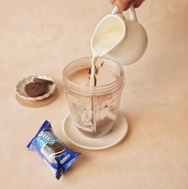 OREO McFlurry-Crush the cookies into coarse crumbs