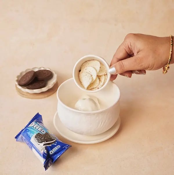 OREO McFlurry-Add the Oreo creams