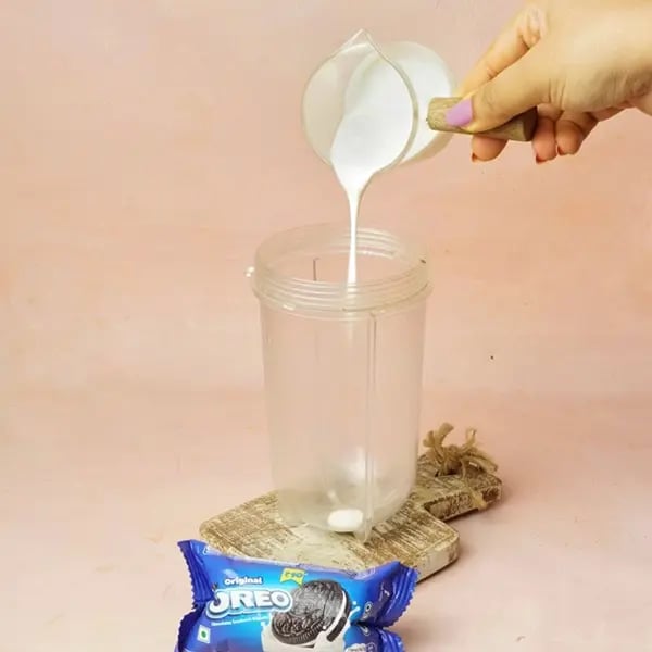 Oreo McFlurry-Start by assembling all your ingredients