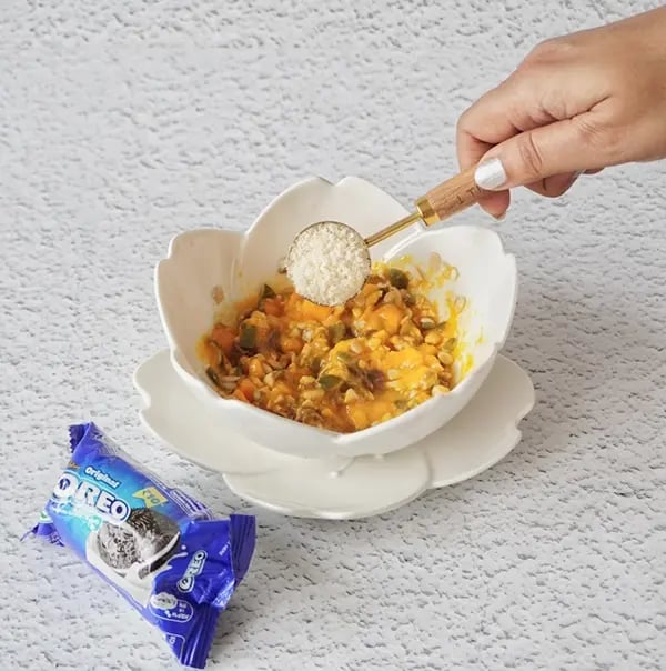 Oreo Modak with Mango &amp; Cashew Nuts Filling - A little desiccated coconut