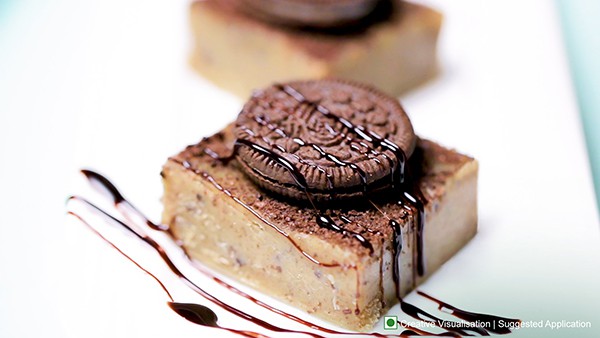Oreo Mysore Pak Recipe - Chocolate Sauce Drizzle