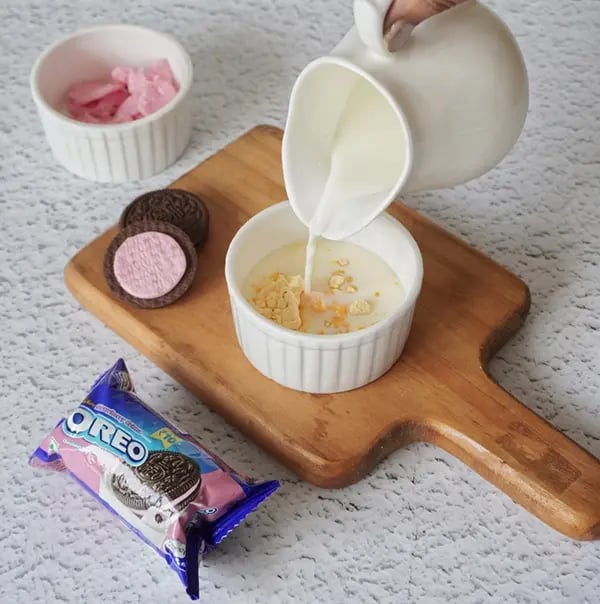 Oreo Pudding Shots - Add custard powder
