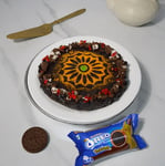 Oreo Rangoli Themed Truffle Cake