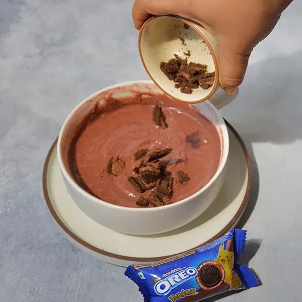Oreo Red Velvet Brownie - Add chopped Oreo biscuits