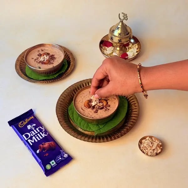 Pal Payasam With Cadbury Dairy Milk Chocolate For Onam - Serving Dish Nuts