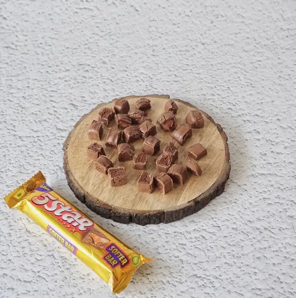 Peanut Butter Cake with Dried Cranberries and 5 Star Chunks-Chop the Cadbury 5 star chocolate into small chunks
