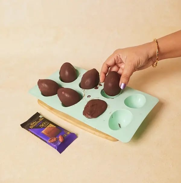 Peanut Butter Chocolate Bon Bon with Bournville-Once fully set carefully pop