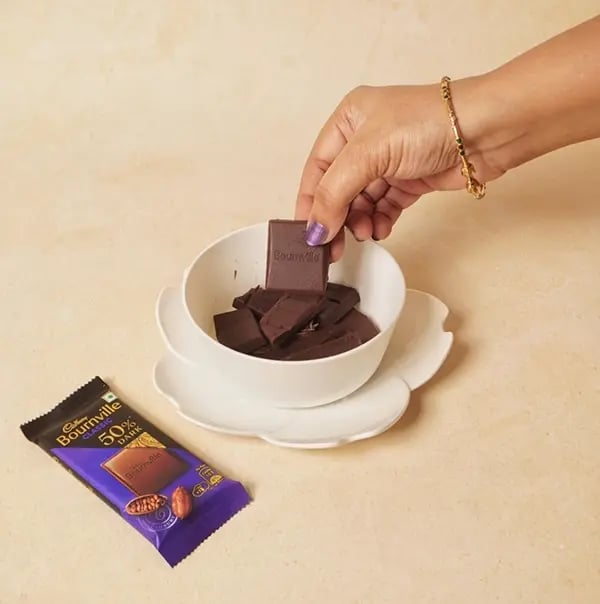 Peanut Butter Chocolate Bon Bon with Bournville-Break the chocolate into small