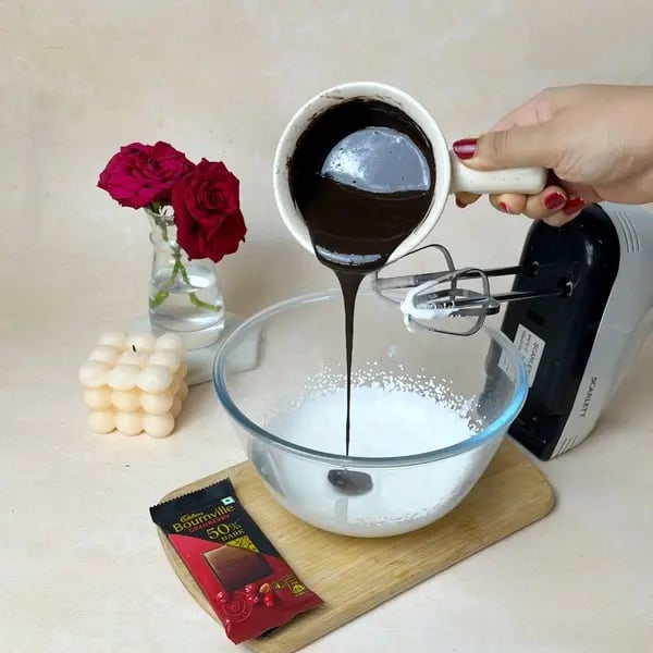 Perfect Bournville Couverture Chocolate Mousse - Chocolate Cream Pouring
